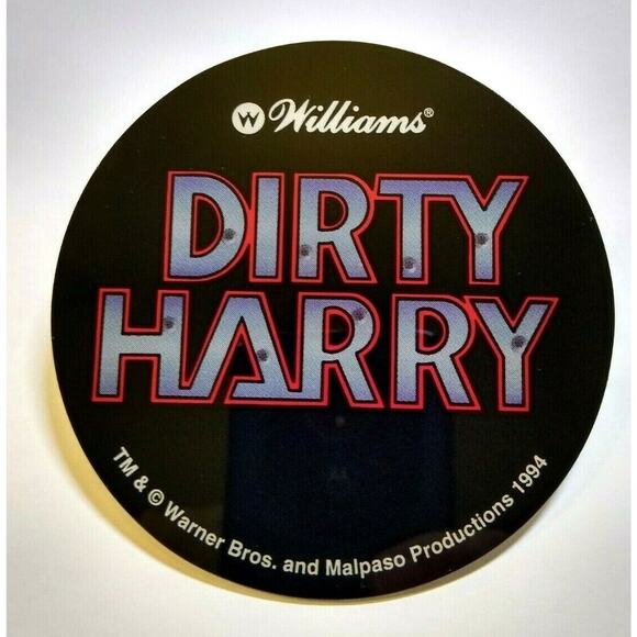 Dirty Harry Clint Eastwood Pinball Drink COASTER NOS Plastic Promo 1995 - Picture 1 of 4